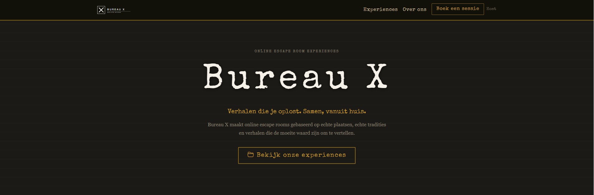 Screenshot van Bureau X escape room